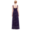 Starzz Sweetheart sin mangas de color morado oscuro vestido de noche de gasa larga ST000065-5